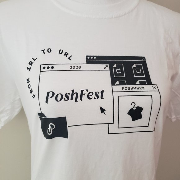 Tops - Poshfest 2020 White Tee 100% Cotton NEW!